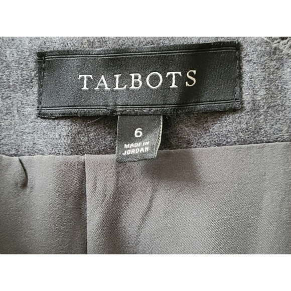 Talbots Straight Skirt Grey Wool-Blend Italian Flannel Business Office Size 6 - Picture 3 of 6
